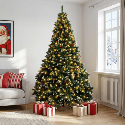 Artificial Hinged Christmas Tree 300 cm 600 LEDs Warm White