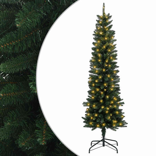 Artificial Slim Christmas Tree 180 cm 300 LEDs Warm White