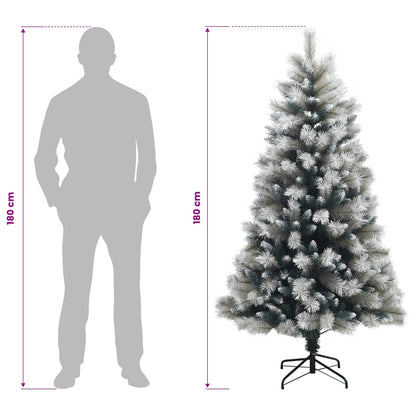 Artificial Hinged Christmas Tree 180 cm 300 LEDs Warm White