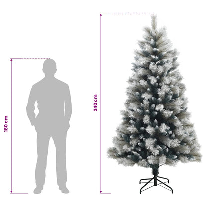 Artificial Hinged Christmas Tree 240 cm 300 LEDs Warm White