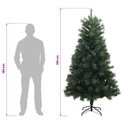 Artificial Hinged Christmas Tree 210 cm 300 LEDs Warm White