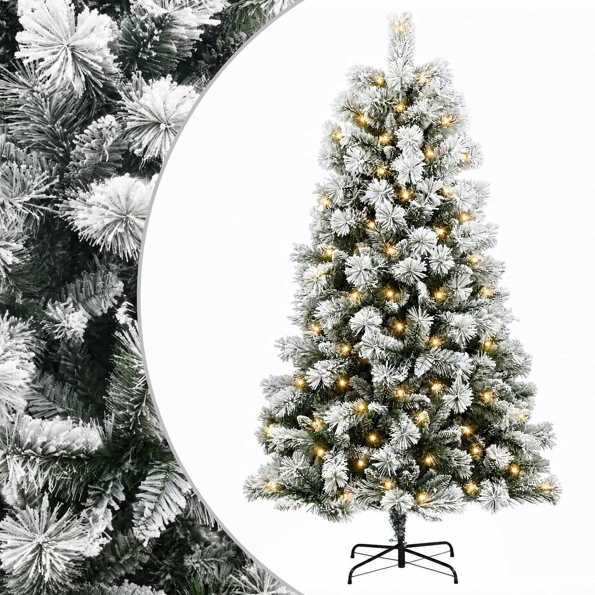 Artificial Hinged Christmas Tree 240 cm 300 LEDs Warm White