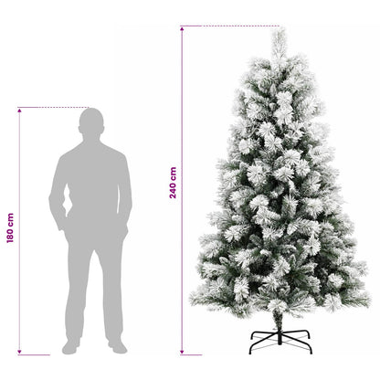 Artificial Hinged Christmas Tree 240 cm 300 LEDs Warm White