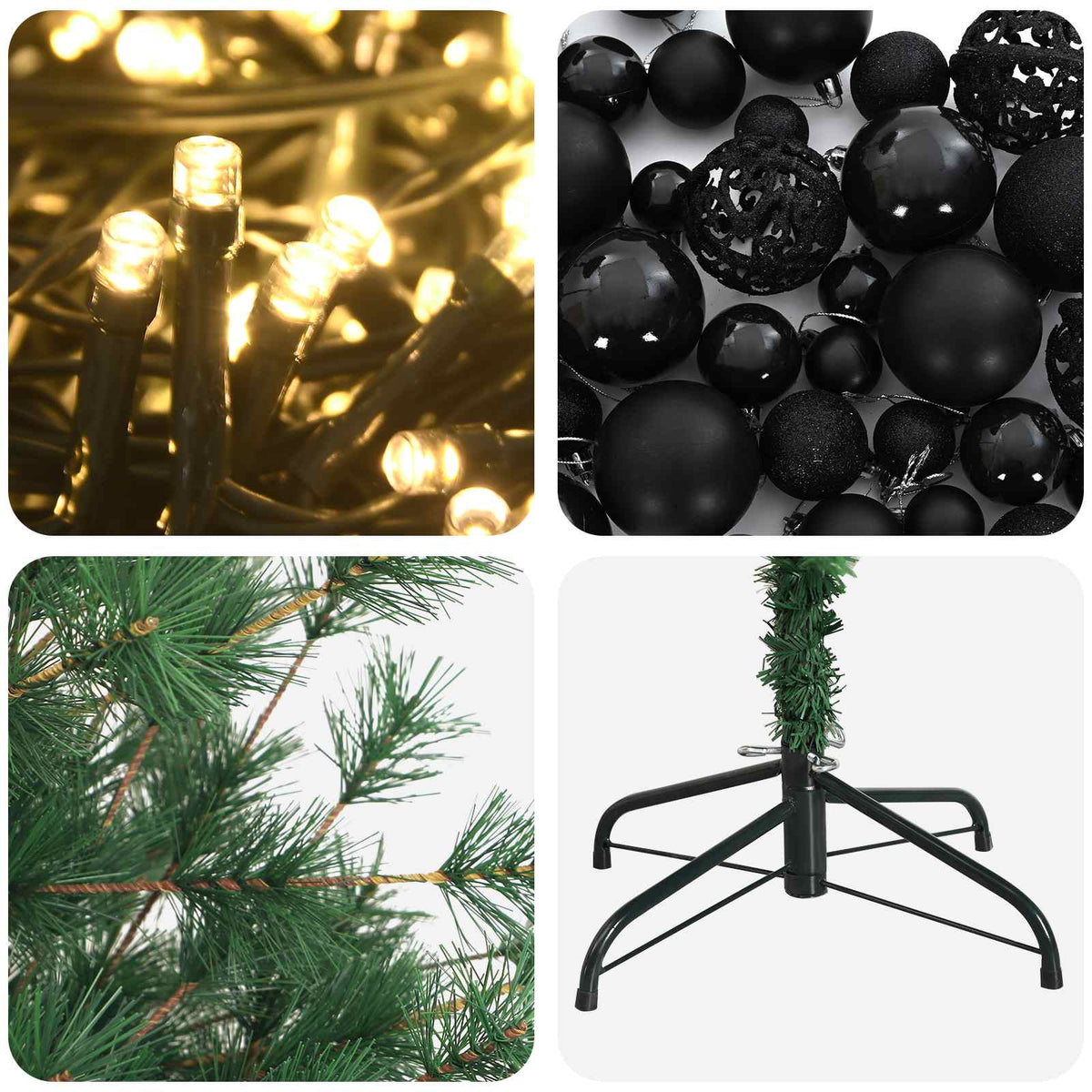 Artificial Christmas Tree with Bauble 240 cm 300 LEDs