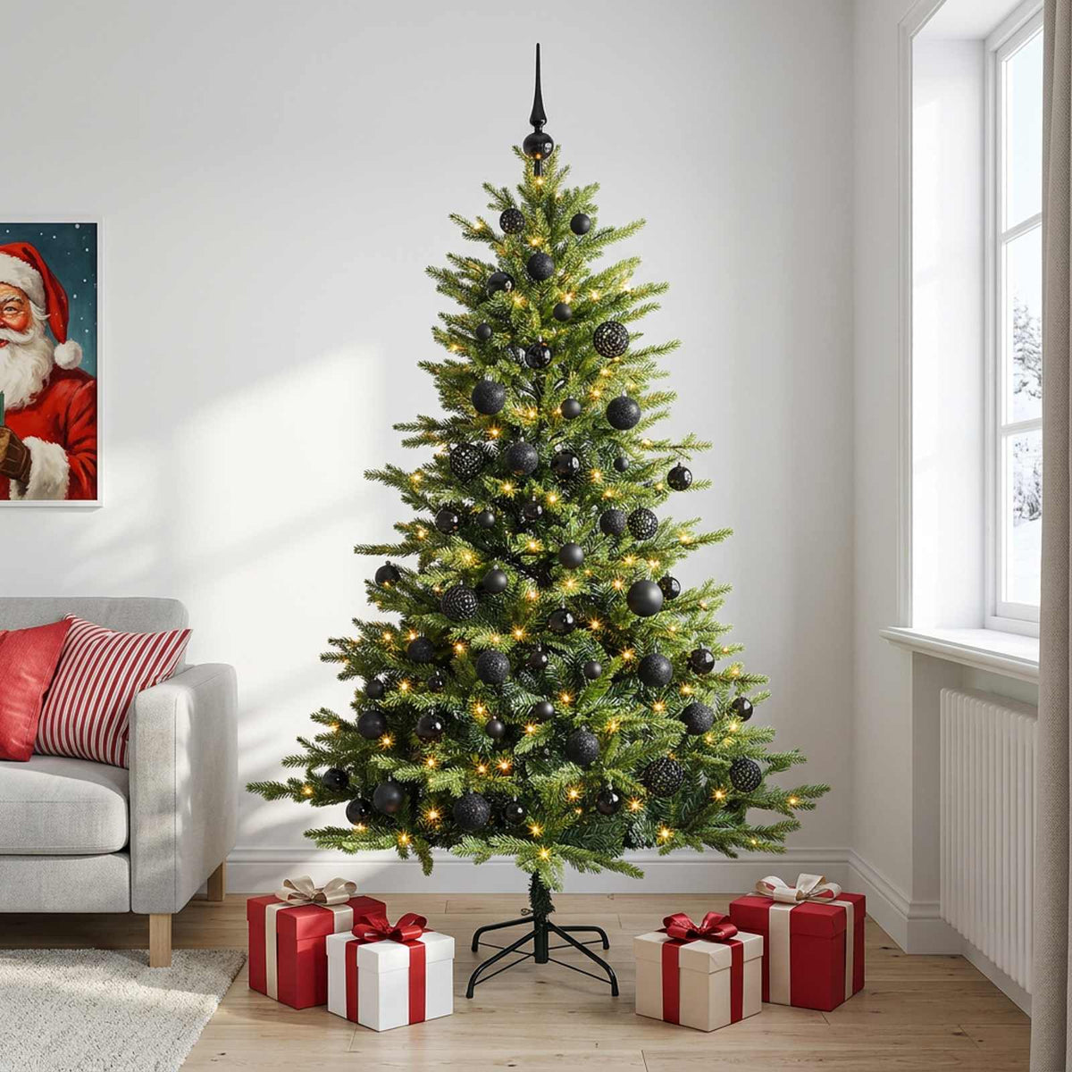 Artificial Christmas Tree with Bauble 180 cm 300 LEDs