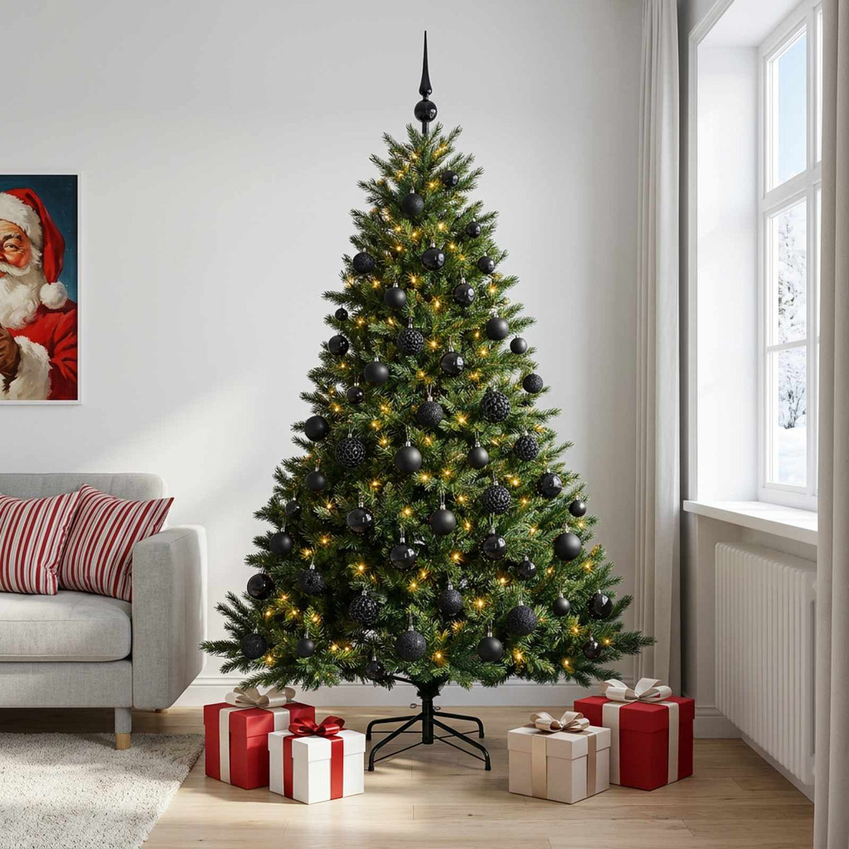 Artificial Christmas Tree with Bauble 240 cm 300 LEDs