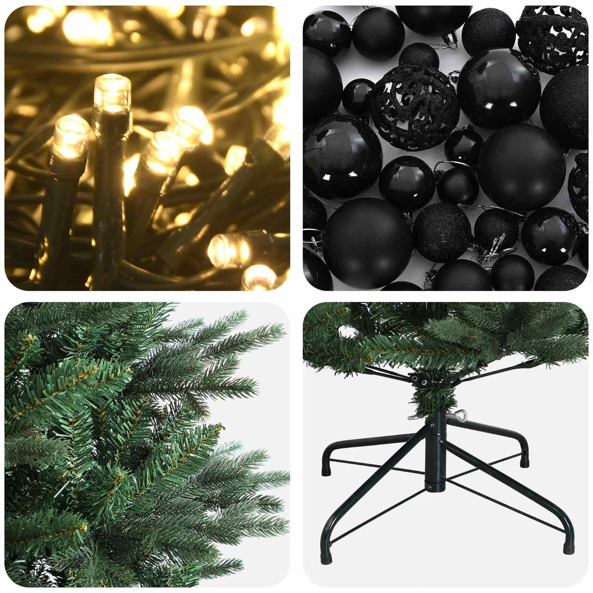 Artificial Christmas Tree with Bauble 240 cm 300 LEDs
