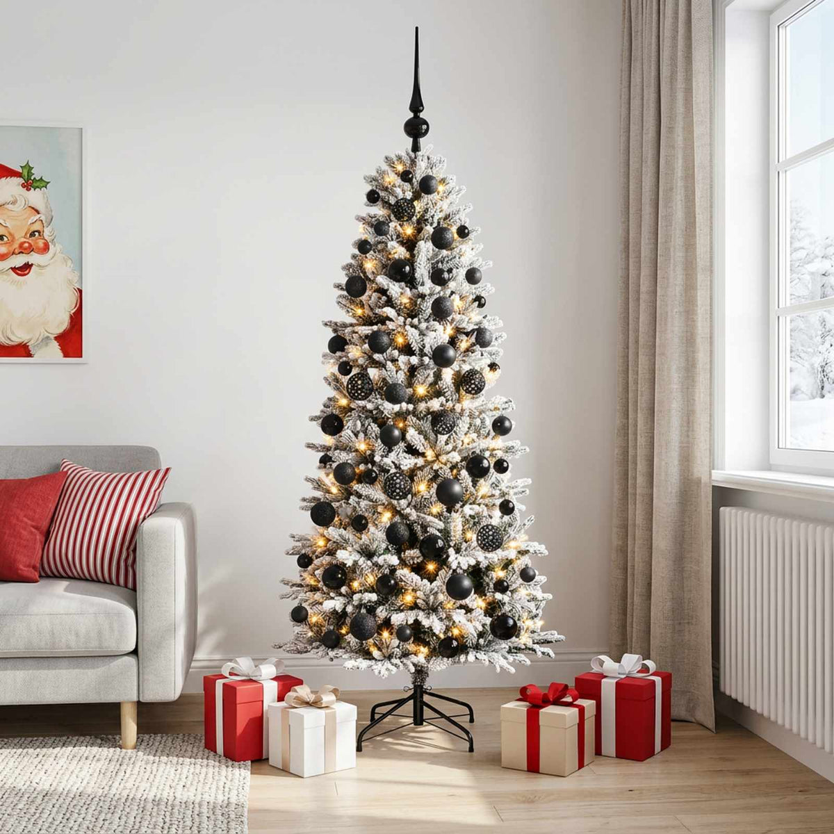 Artificial Christmas Tree with Bauble 180 cm 300 LEDs