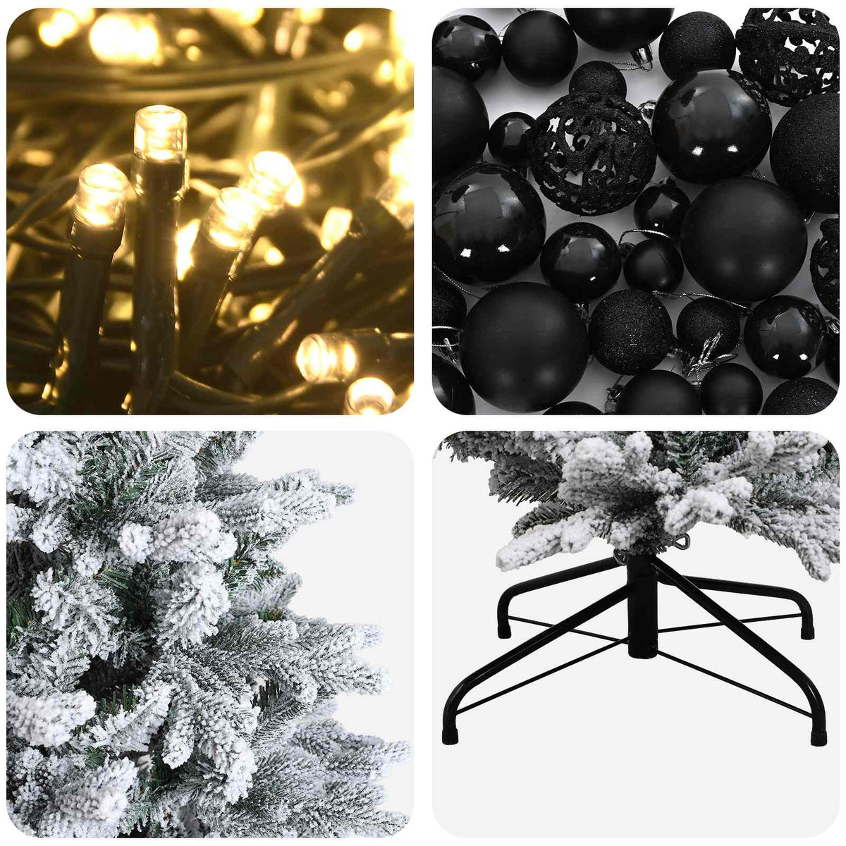 Artificial Christmas Tree with Bauble 180 cm 300 LEDs