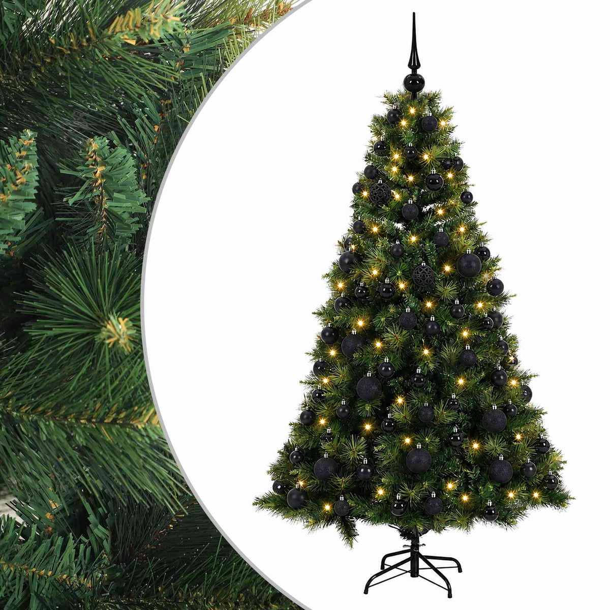 Artificial Christmas Tree with Bauble 210 cm 300 LEDs