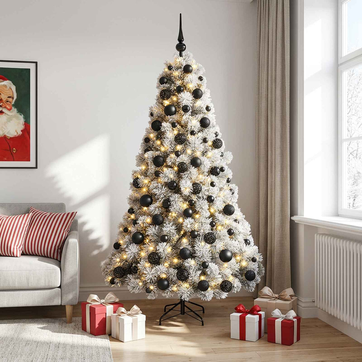 Artificial Christmas Tree with Bauble 240 cm 300 LEDs