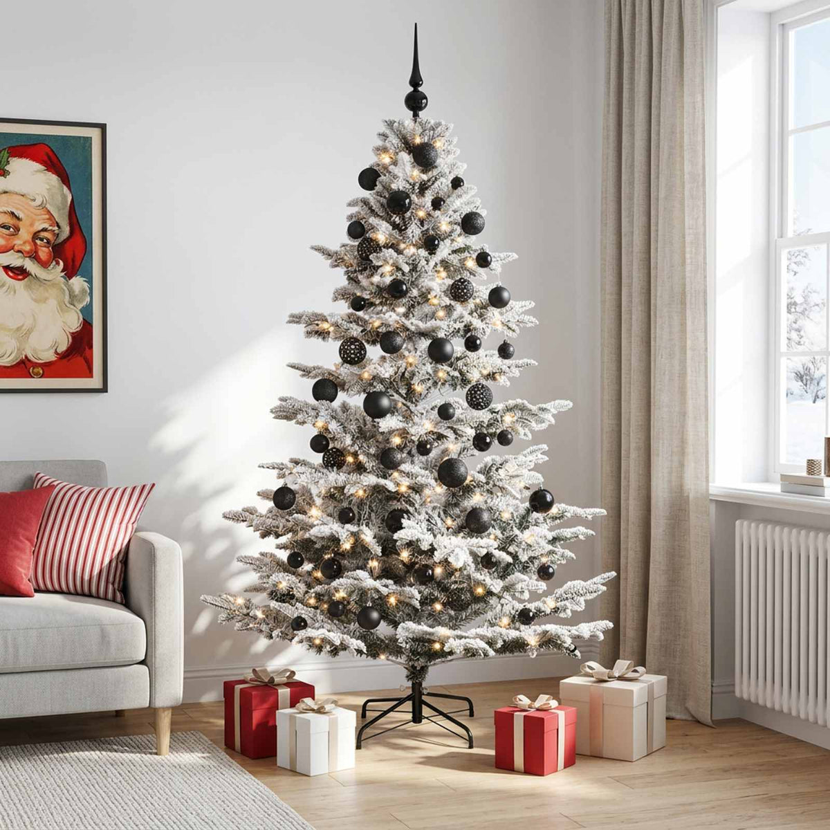 Artificial Christmas Tree with Bauble 240 cm 300 LEDs
