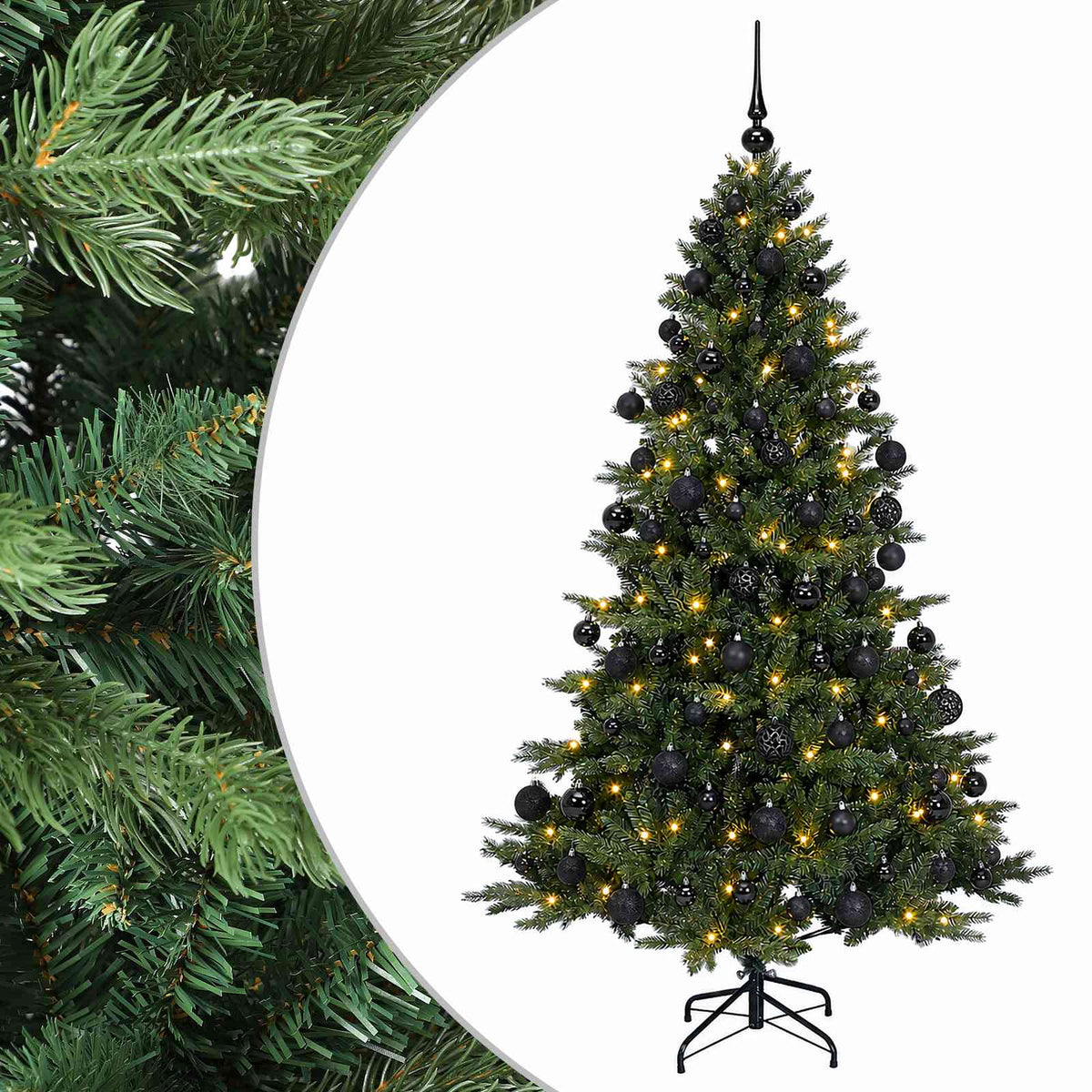 Artificial Christmas Tree with Bauble 210 cm 300 LEDs