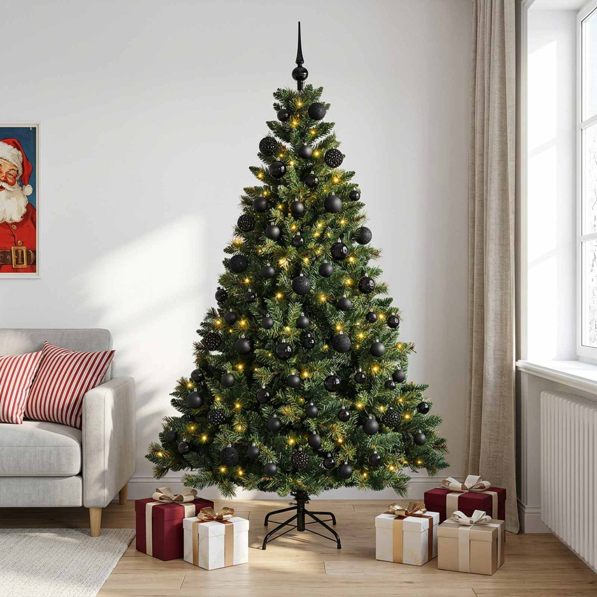 Artificial Christmas Tree with Bauble 180 cm 300 LEDs