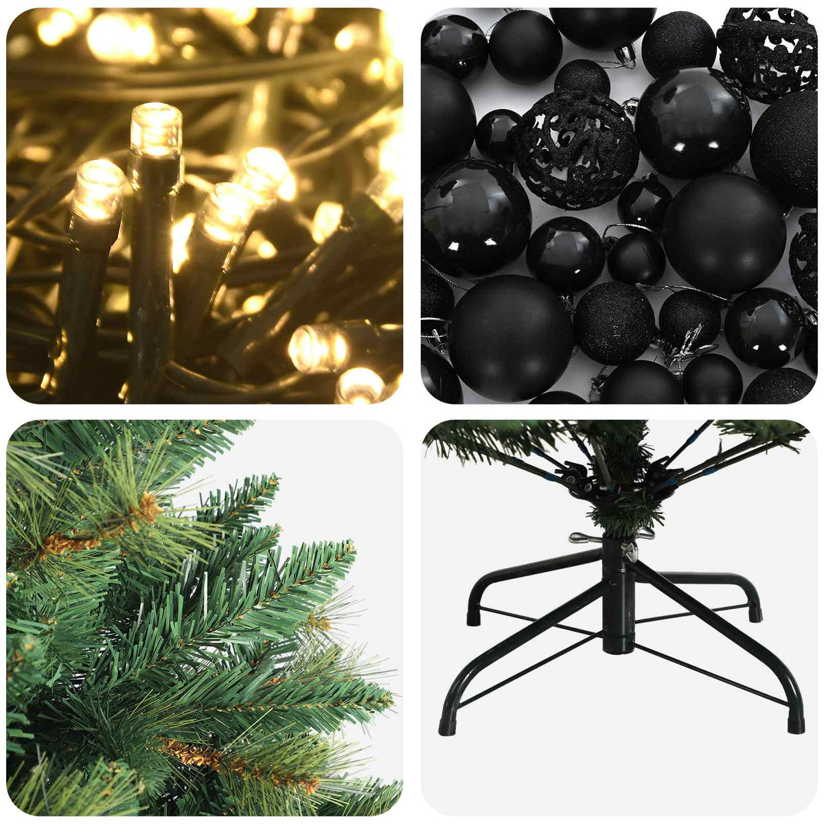 Artificial Christmas Tree with Bauble 180 cm 300 LEDs