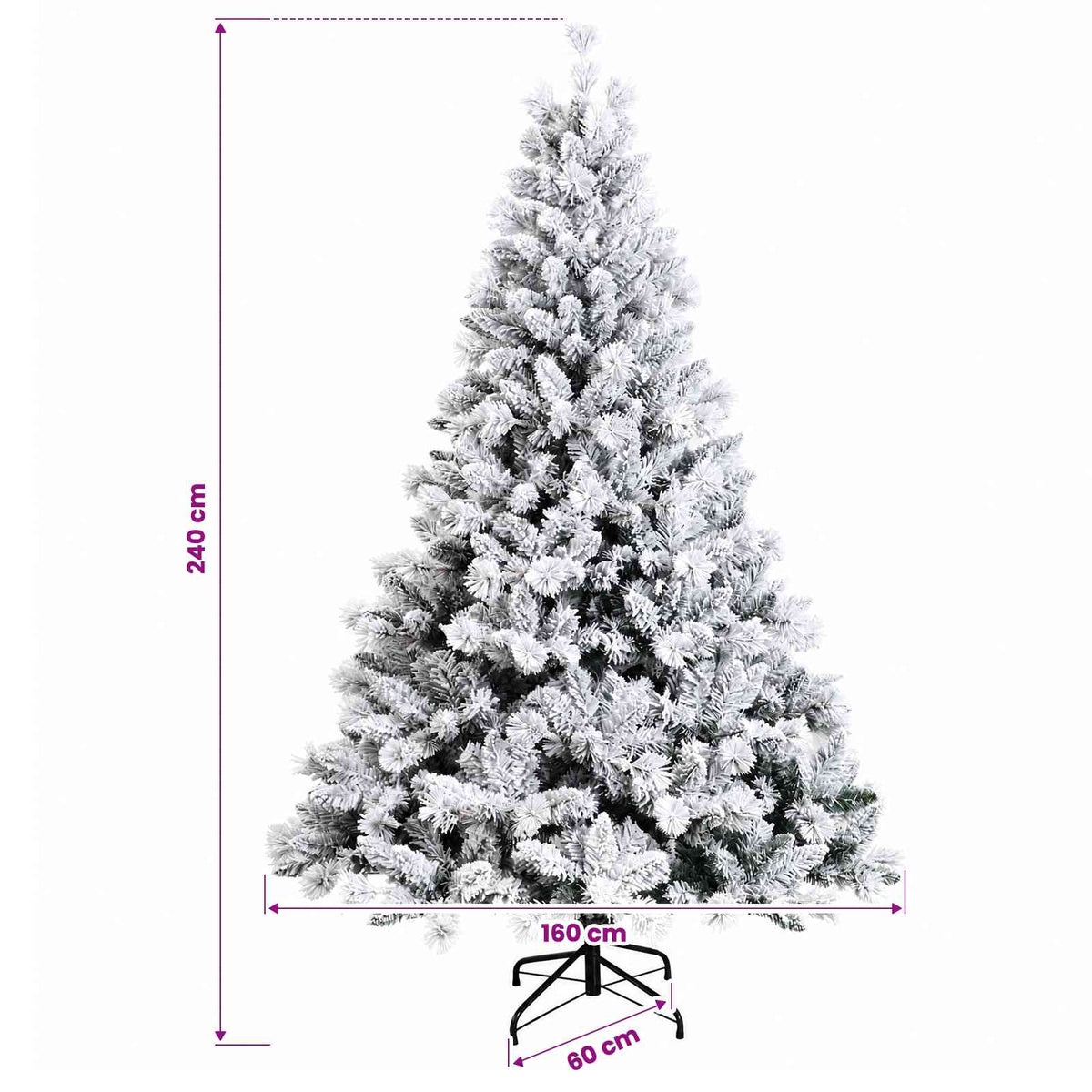 Artificial Christmas Tree with Bauble 240 cm 300 LEDs
