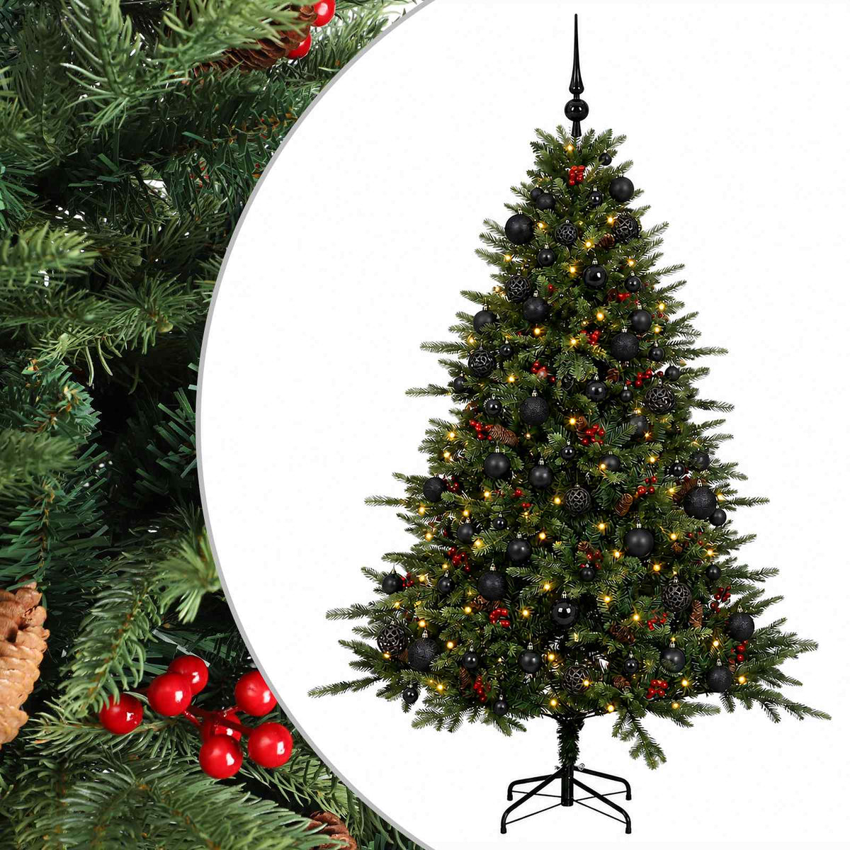 Artificial Christmas Tree with Bauble 180 cm 300 LEDs