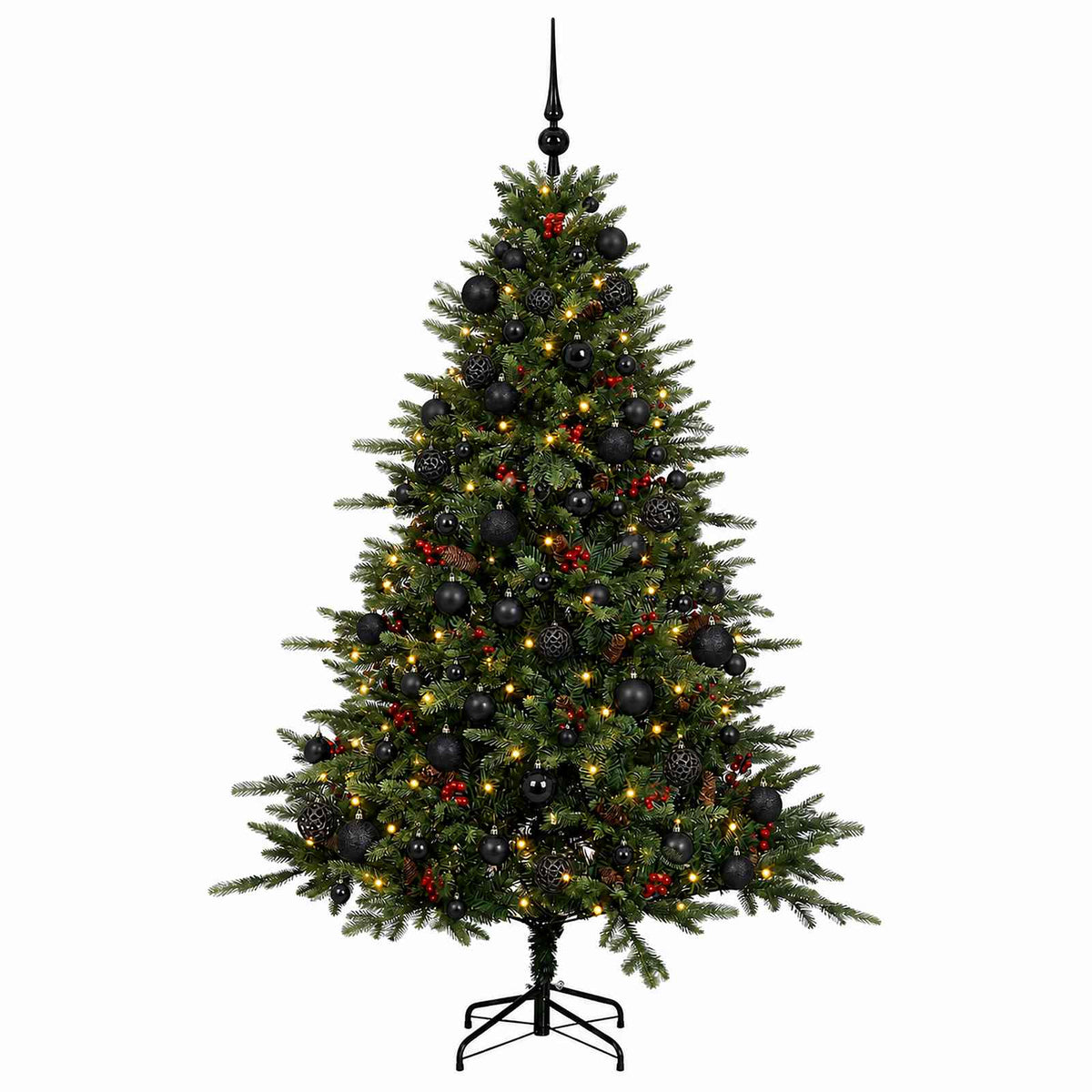 Artificial Christmas Tree with Bauble 210 cm 300 LEDs