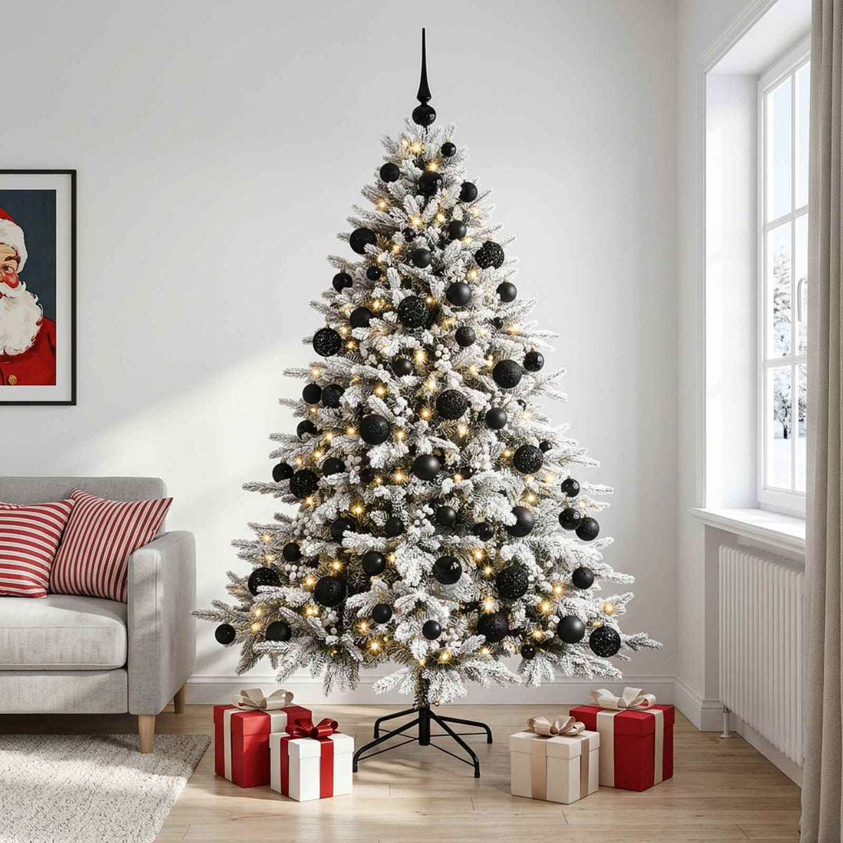 Artificial Christmas Tree with Bauble 180 cm 300 LEDs