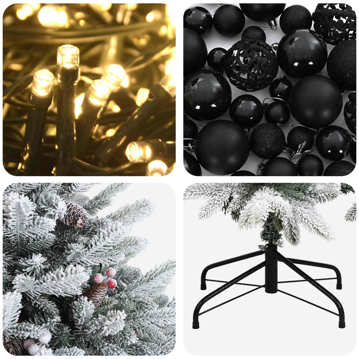 Artificial Christmas Tree with Bauble 180 cm 300 LEDs