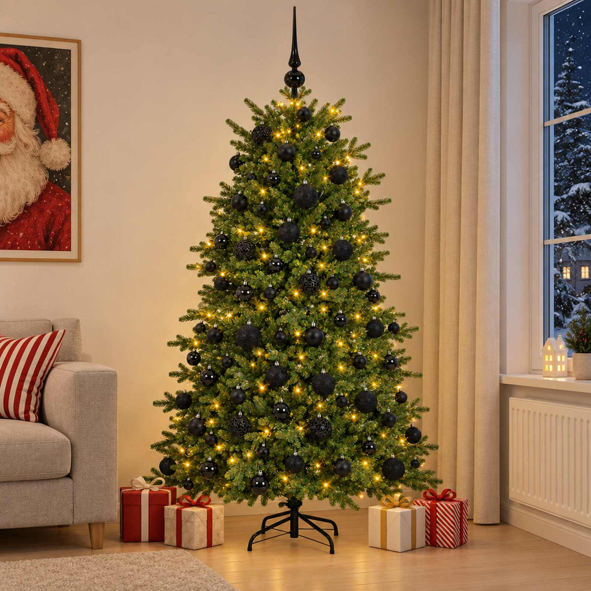 Artificial Christmas Tree with Bauble 240 cm 300 LEDs