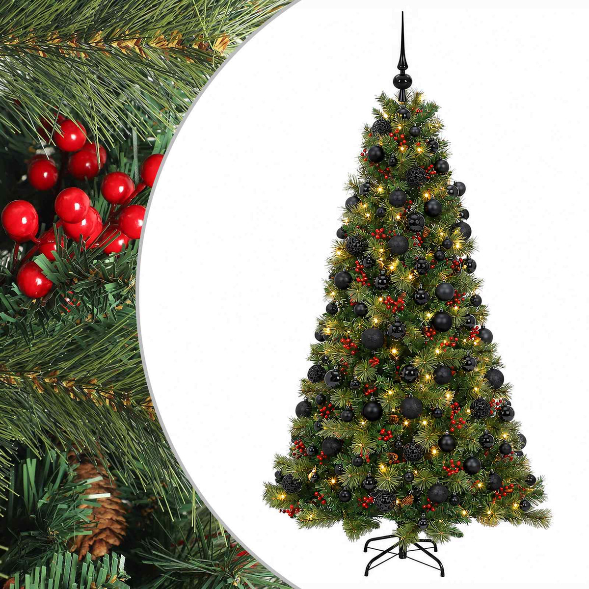 Artificial Christmas Tree with Bauble 180 cm 300 LEDs