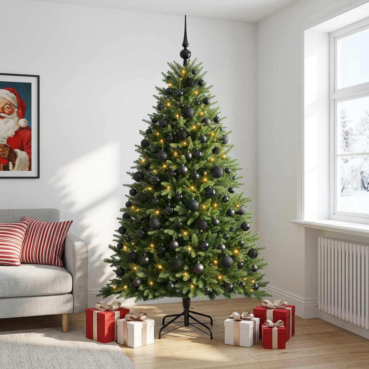 Artificial Christmas Tree with Bauble 240 cm 300 LEDs