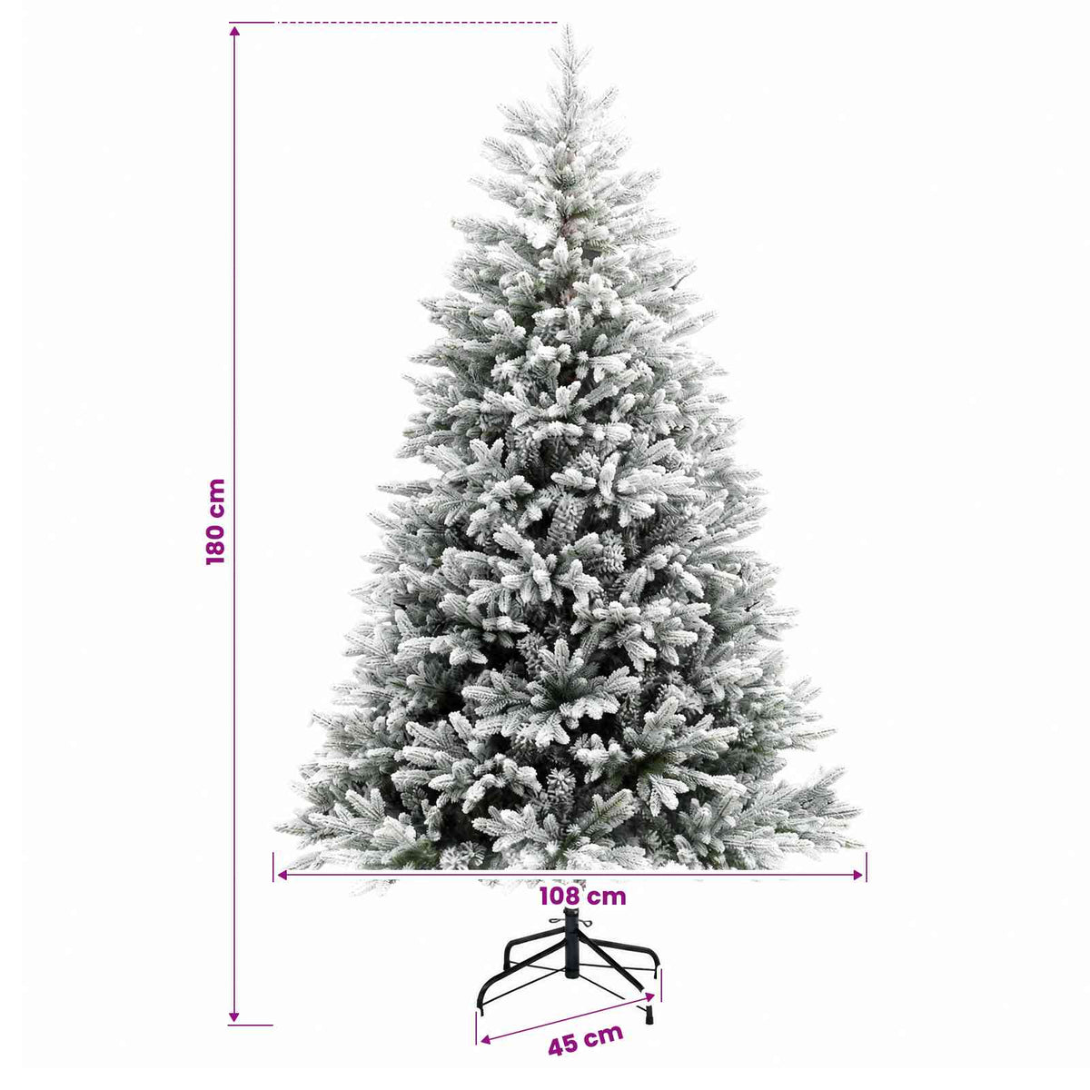 Artificial Christmas Tree with Bauble 180 cm 300 LEDs