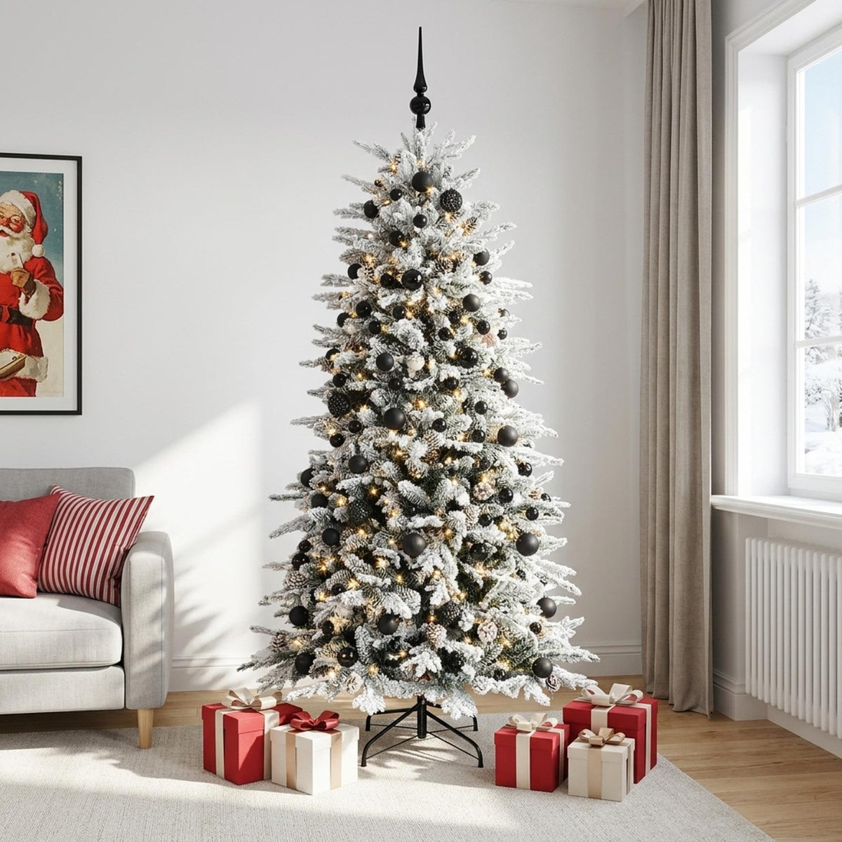 Artificial Christmas Tree with Bauble 240 cm 300 LEDs