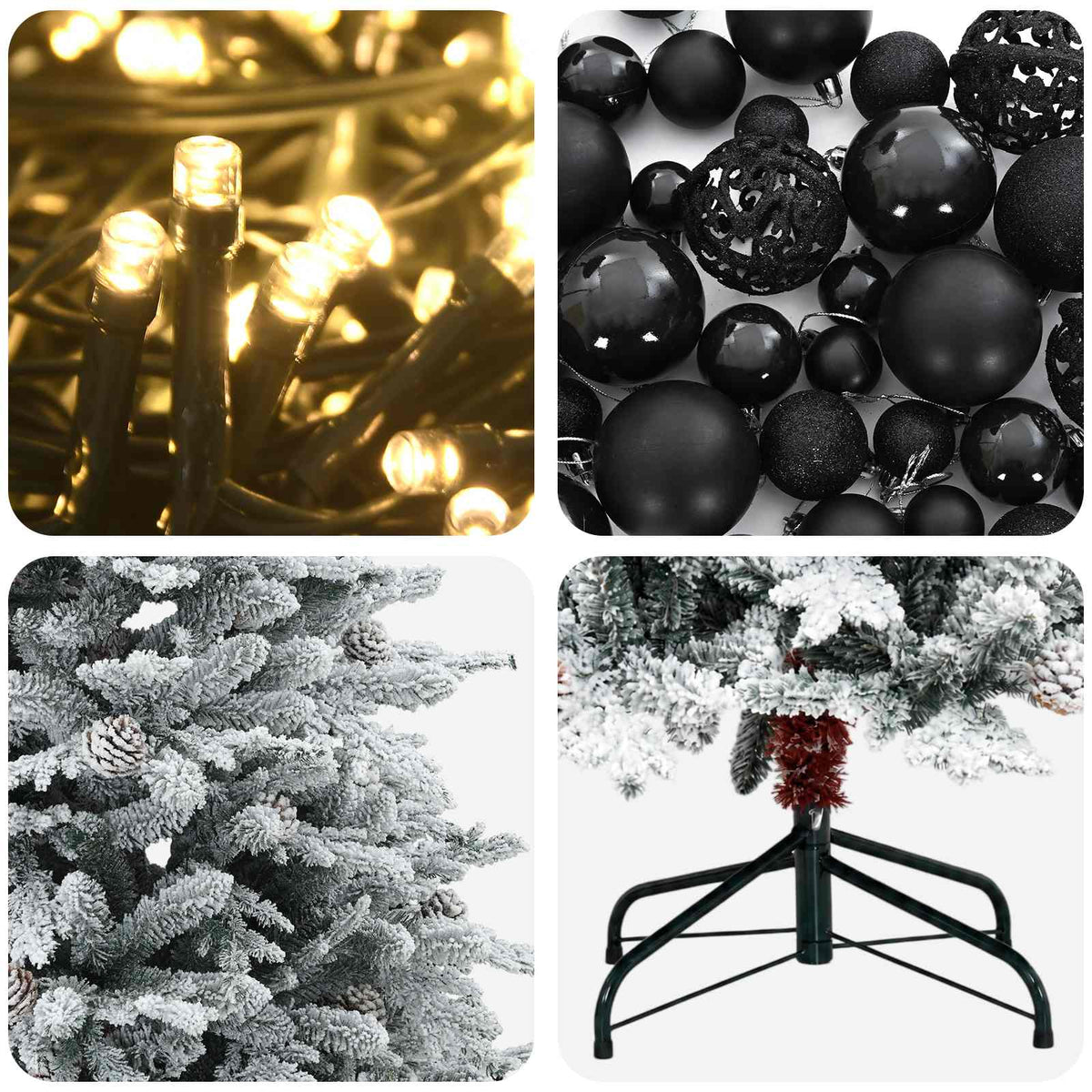 Artificial Christmas Tree with Bauble 240 cm 300 LEDs