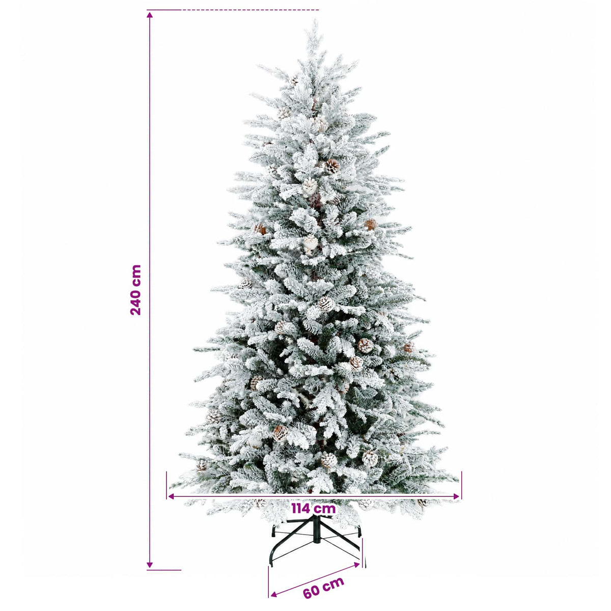 Artificial Christmas Tree with Bauble 240 cm 300 LEDs
