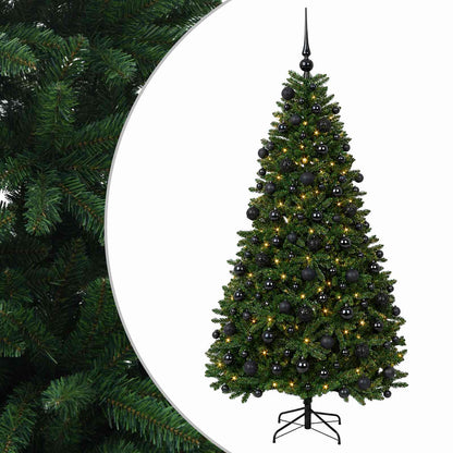 Artificial Christmas Tree Mid-green with Bauble 210 cm 300 LEDs