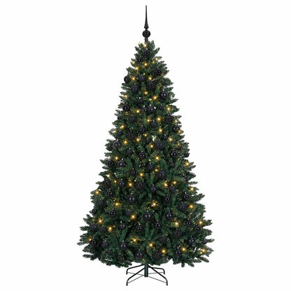 Artificial Christmas Tree Dark Green with Bauble 210 cm