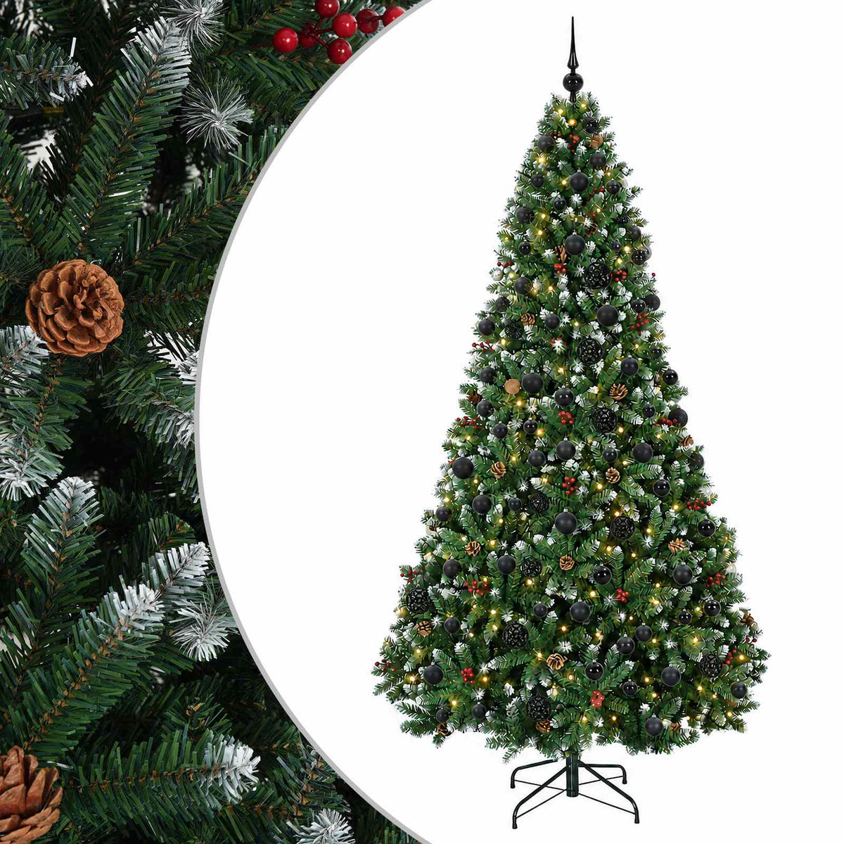 Artificial Christmas Tree Green with Bauble 240 cm 300 LEDs
