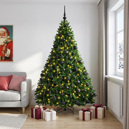 Artificial Christmas Tree Mid-green with Ornament 210 cm