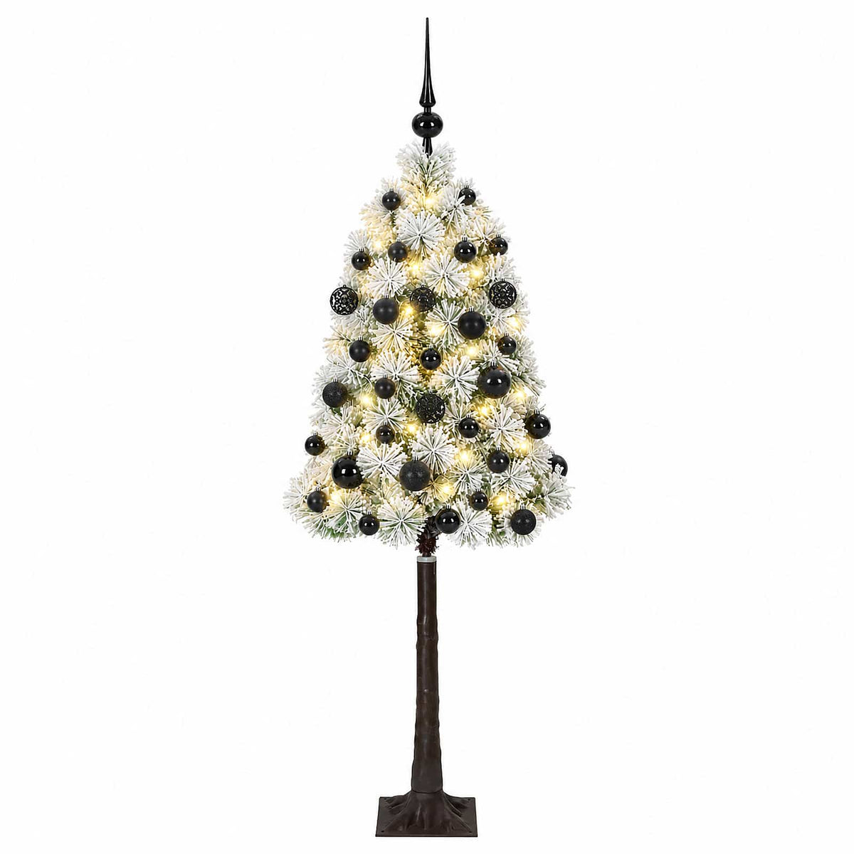 Artificial Hinged Christmas Tree with Baubles 180 cm 300 LEDs