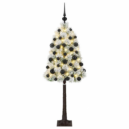 Artificial Hinged Christmas Tree with Baubles 180 cm 300 LEDs
