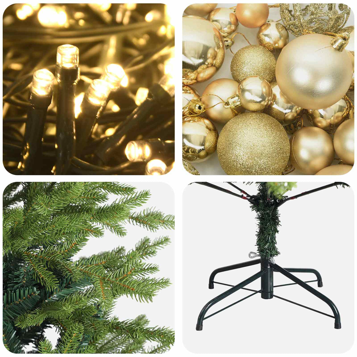 Artificial Christmas Tree with Bauble 240 cm 300 LEDs