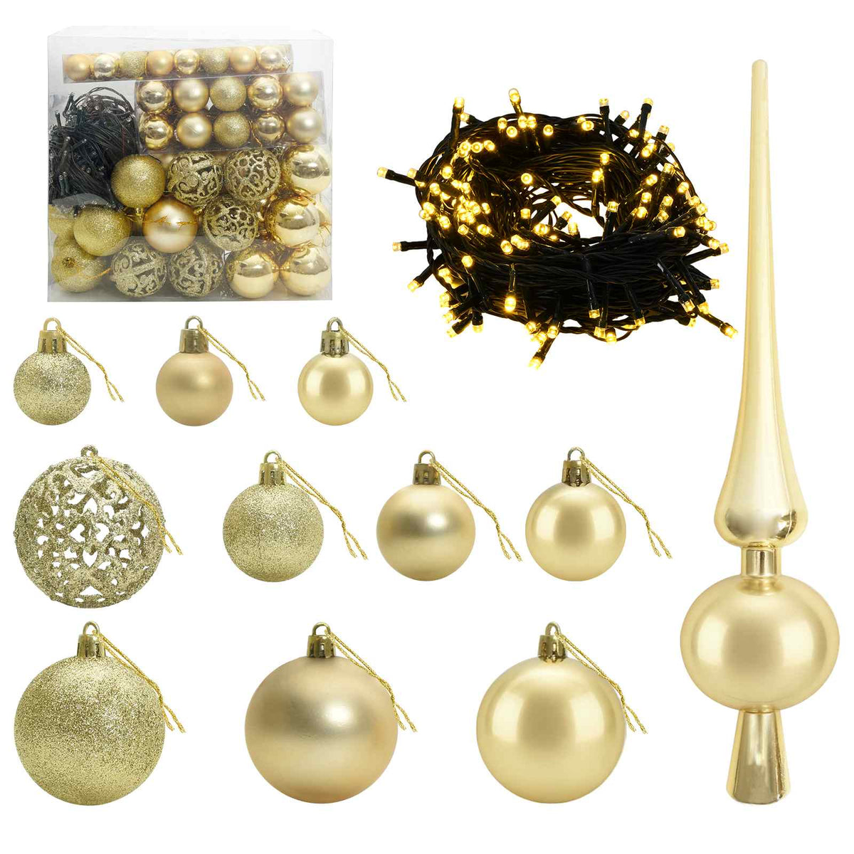 Artificial Christmas Tree with Bauble 240 cm 300 LEDs