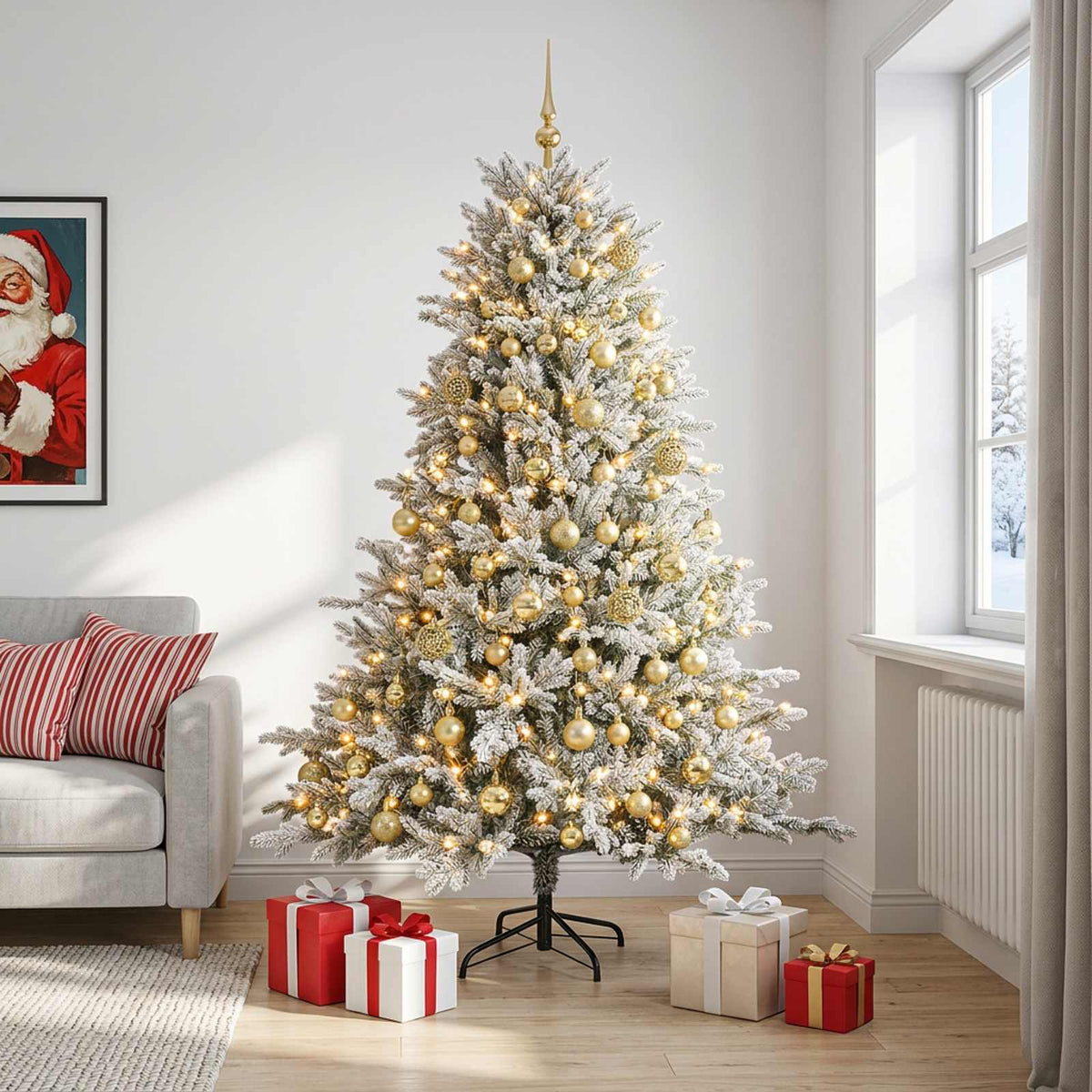 Artificial Christmas Tree with Bauble 240 cm 300 LEDs