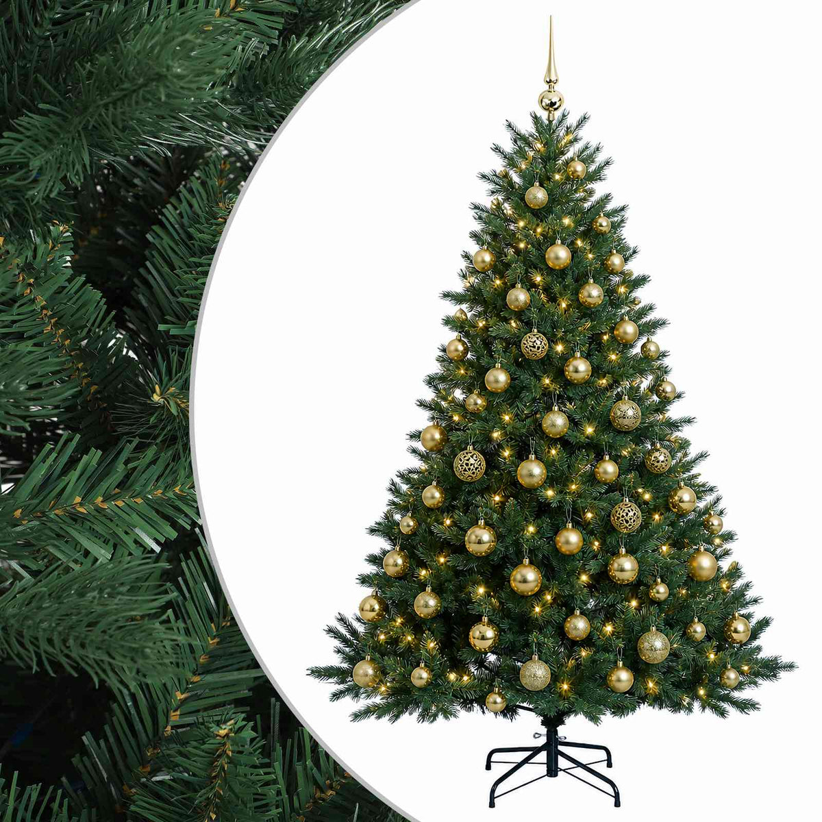 Artificial Christmas Tree with Bauble 180 cm 300 LEDs