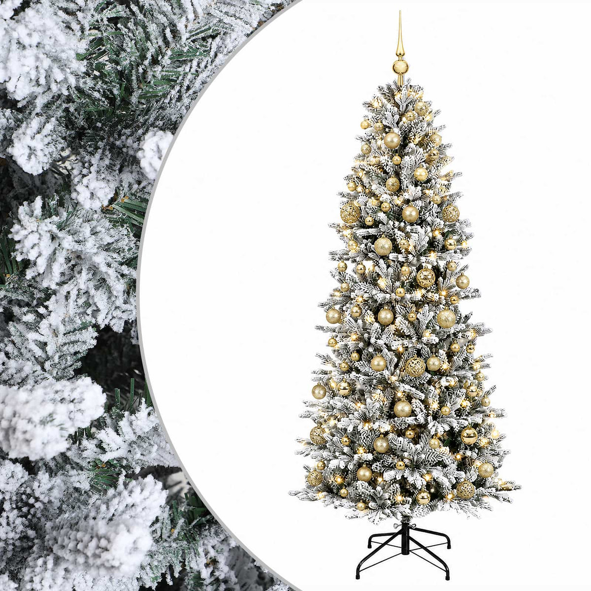 Artificial Christmas Tree with Bauble 180 cm 300 LEDs