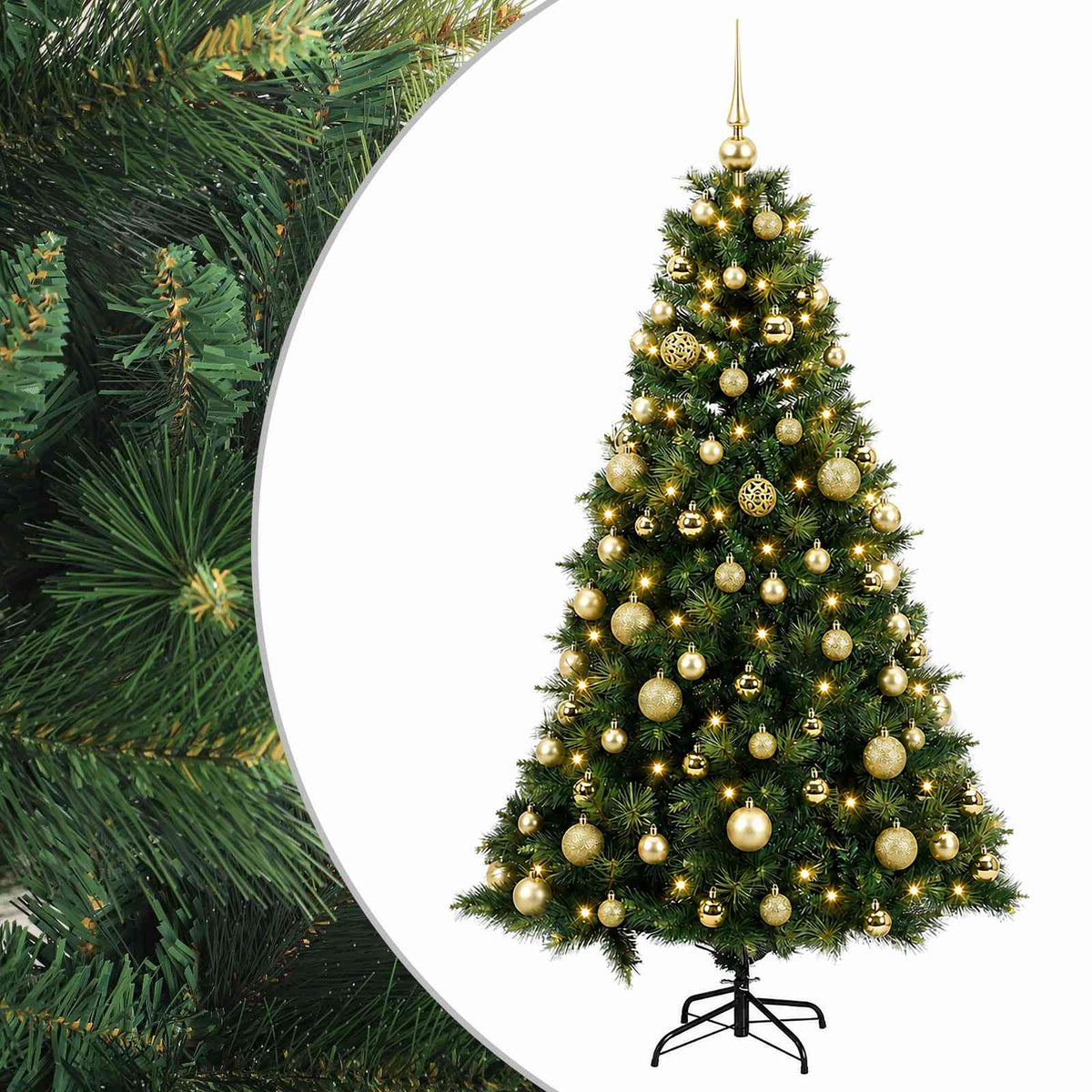 Artificial Christmas Tree with Bauble 210 cm 300 LEDs