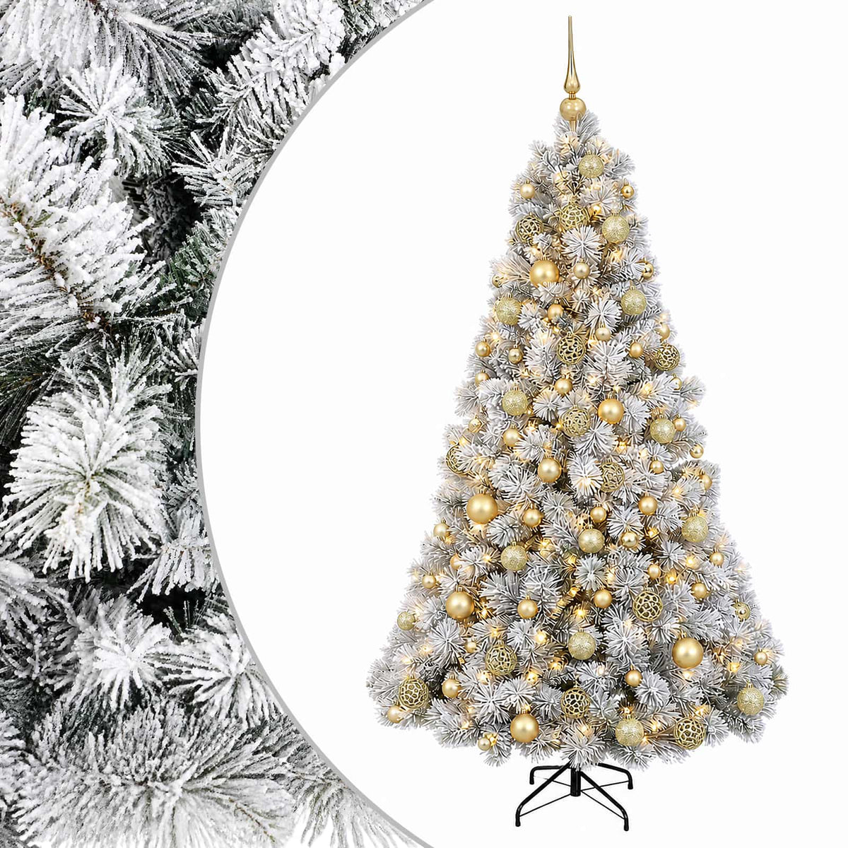 Artificial Christmas Tree with Bauble 210 cm 300 LEDs