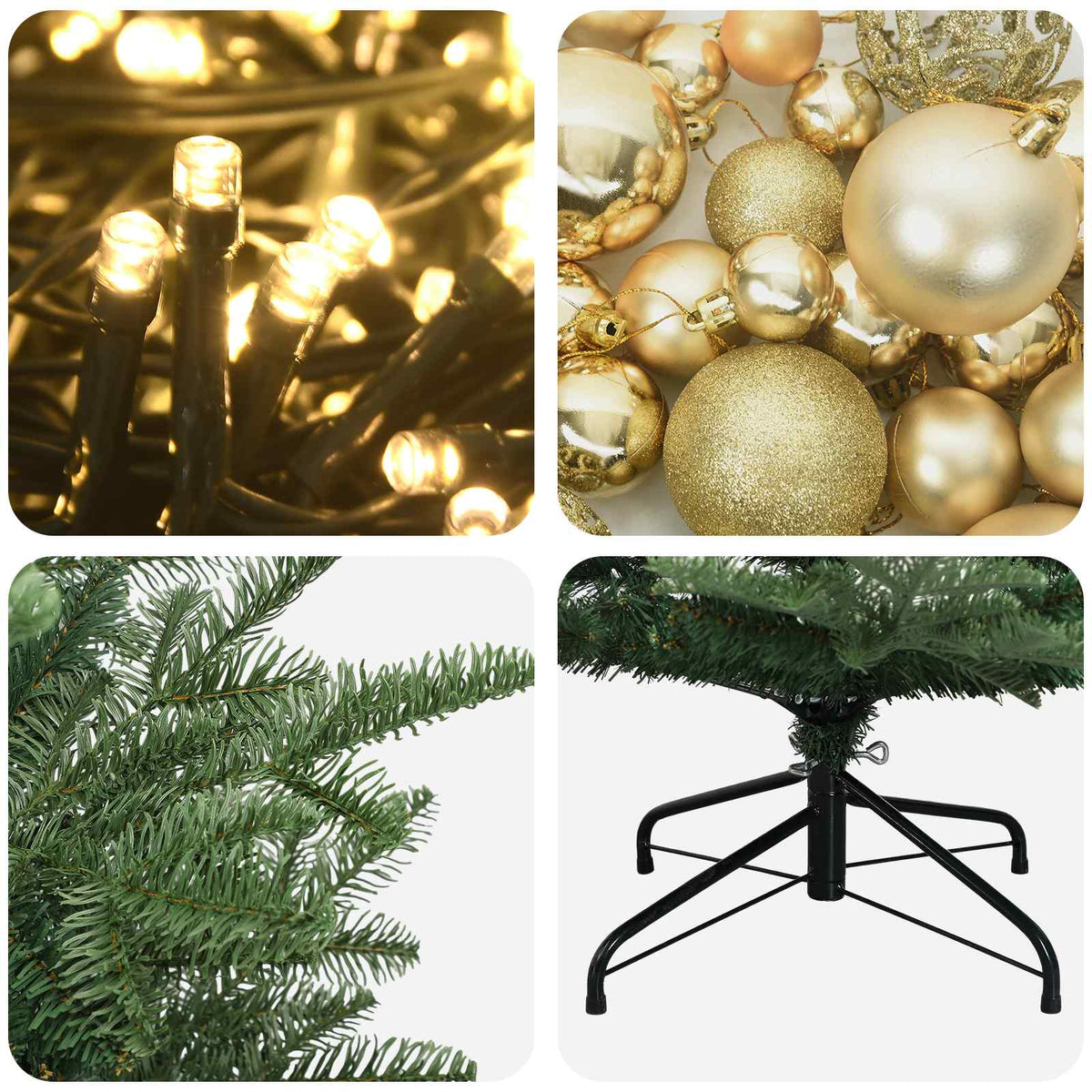 Artificial Christmas Tree with Bauble 240 cm 300 LEDs