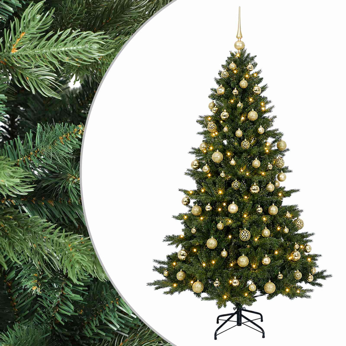 Artificial Christmas Tree with Bauble 180 cm 300 LEDs