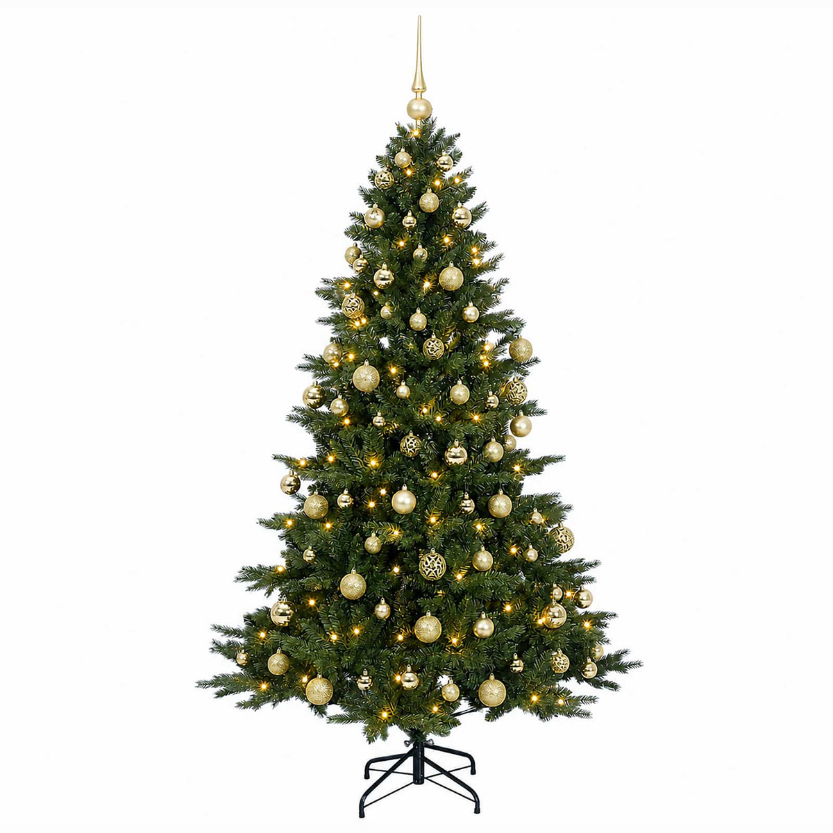 Artificial Christmas Tree with Bauble 210 cm 300 LEDs