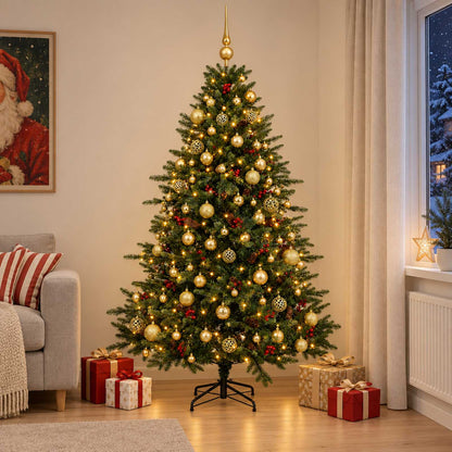 Artificial Christmas Tree with Bauble 180 cm 300 LEDs