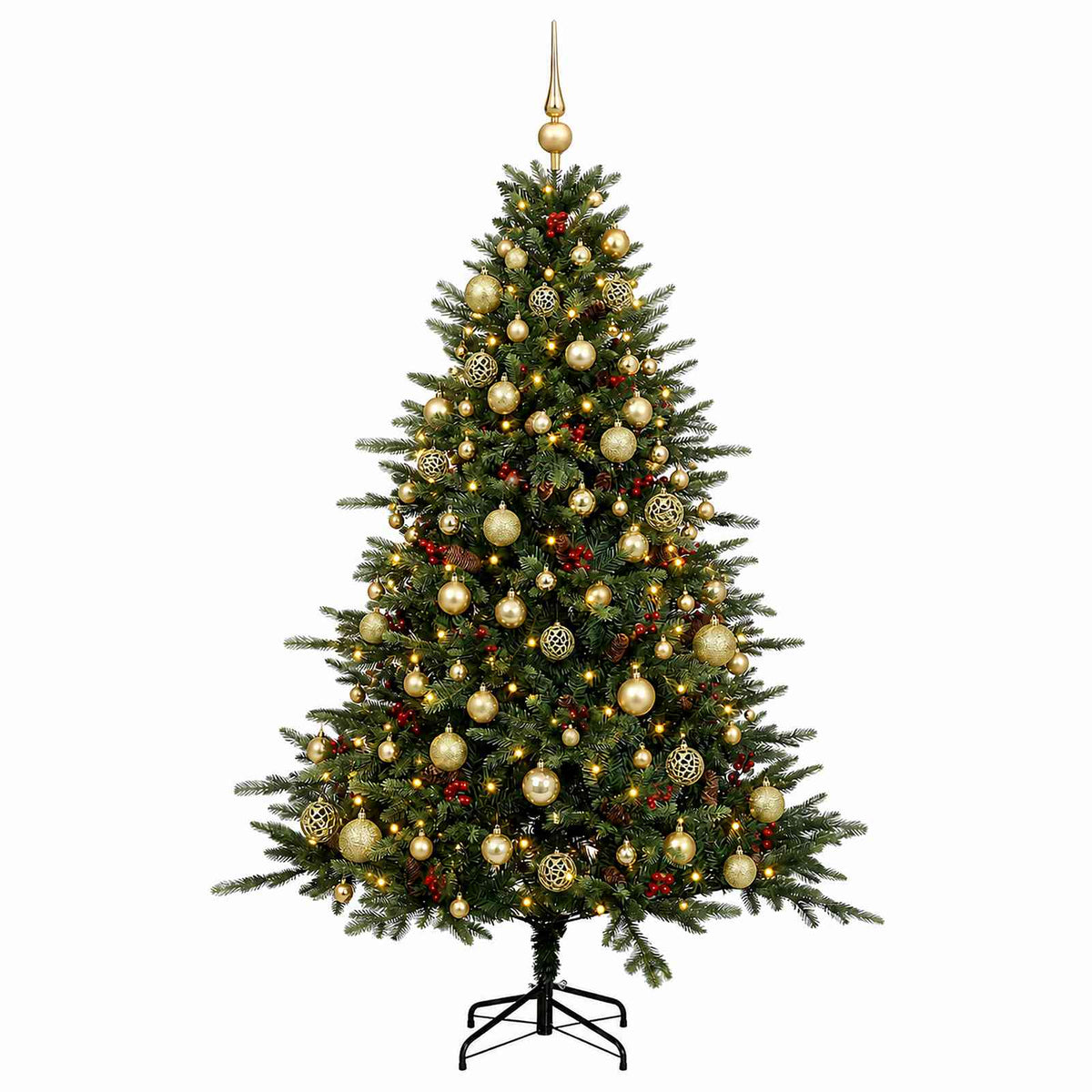 Artificial Christmas Tree with Bauble 180 cm 300 LEDs