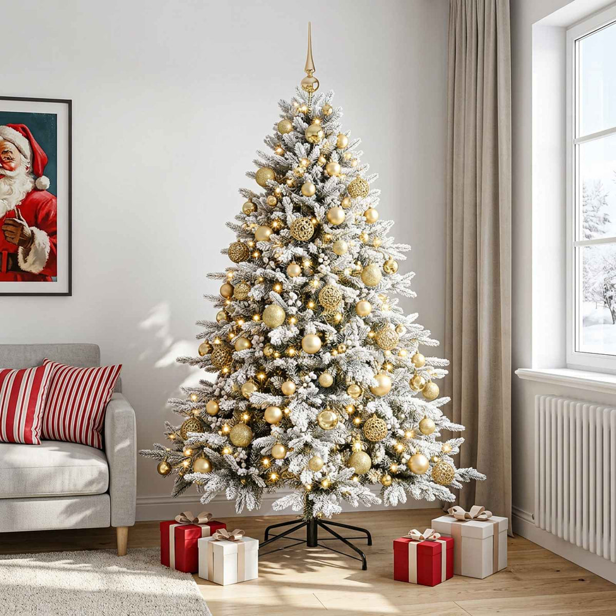 Artificial Christmas Tree with Bauble 240 cm 300 LEDs